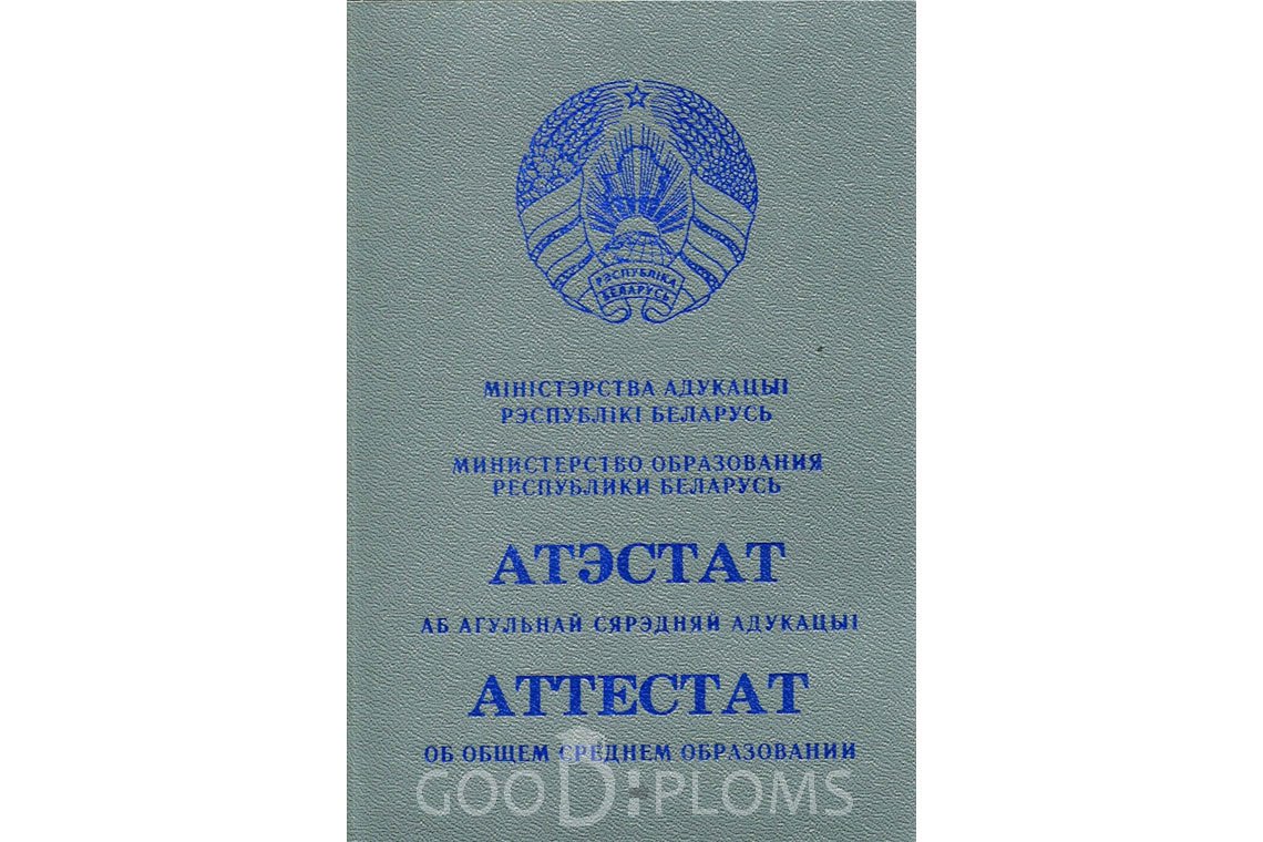 Белорусский аттестат за 11 класс - Обратная сторона- Тольятти